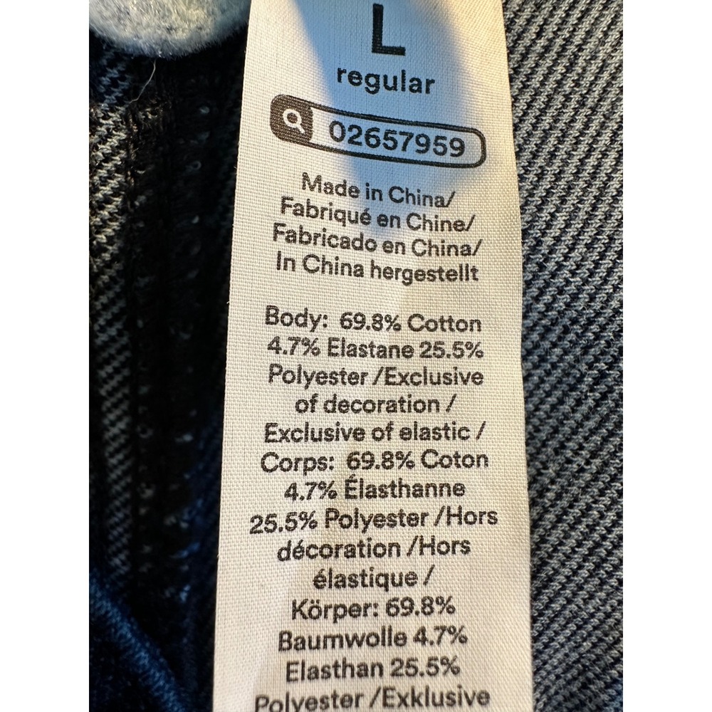 Halara Wide Leg Flex Denim Jeans Pant Size L Dark Wash Patch Pockets Stretch NEW - Picture 10 of 10